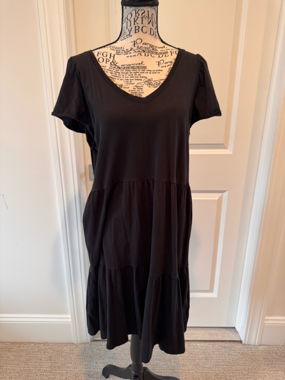 J. Crew V‑Neck Tiered Dress